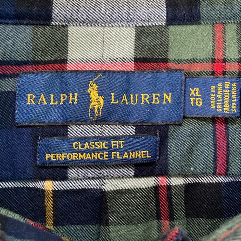 Ralph Lauren soft flannel plaid shirt, XLT. - Picture 3 of 4